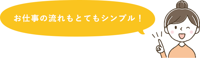 お仕事の流れもとてもシンプル！
